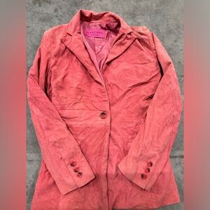 Pink Suede Coat
